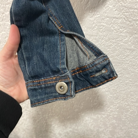 Women’s highway jeans Crop Denim Distressed Jean Jacket size medium - Picture 3 of 5